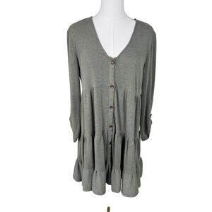 Altard State Tiered V Neck Mini Dress US Women's S